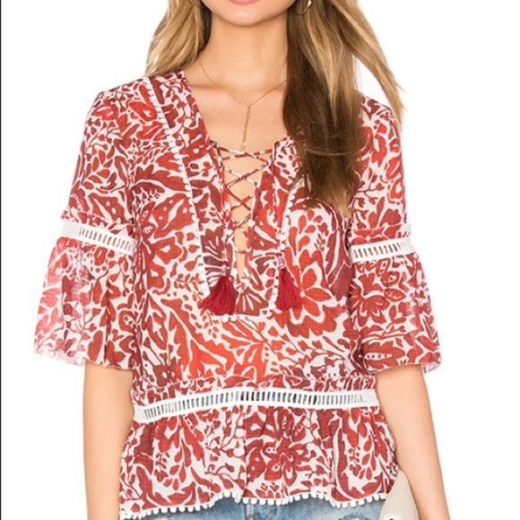 SAYLOR Tops - SAYLOR Alissa Amalfi floral blouse revolve